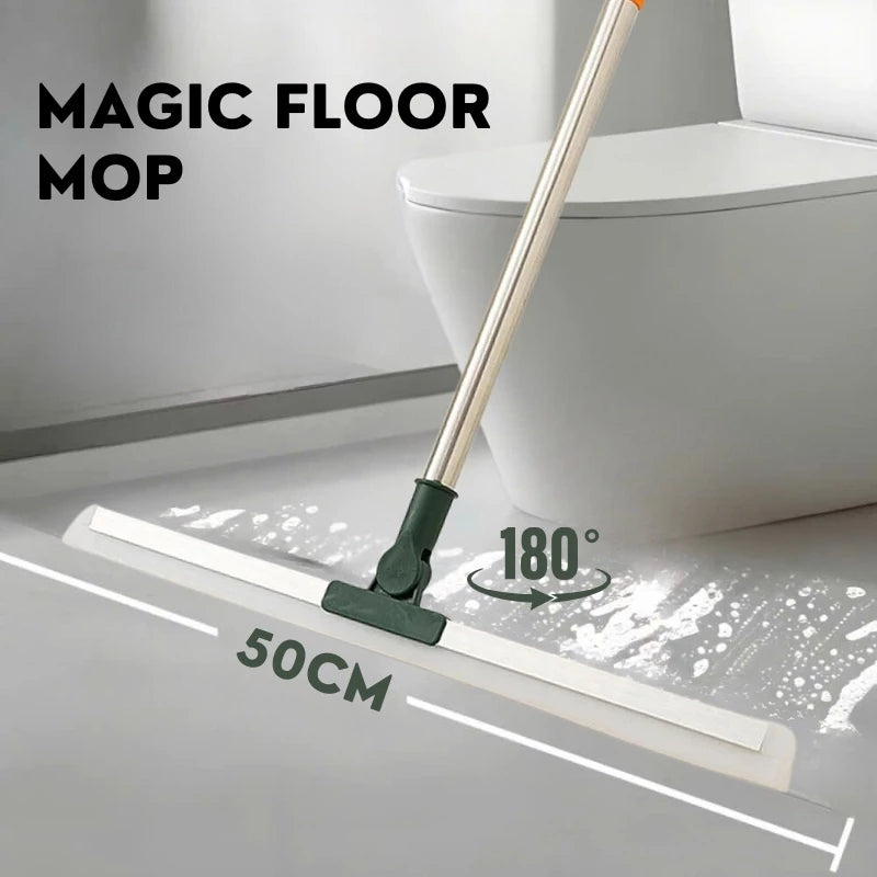 Floor Window Wiper Scraper 180 Degrees Rotatable Hand Push Mop Sweeper Broom